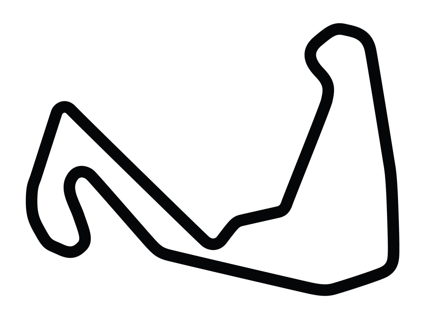 Carolina Motorsports Park Track Layout Decal